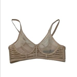 Victoria’s Secret unlined plunge full coverage satin trim mesh bra size 32B EUC